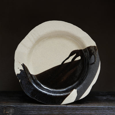Grande assiette plate en grès