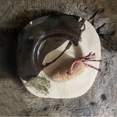 Assiette gourmet en grès