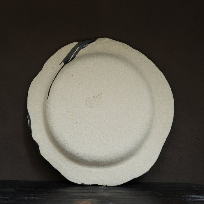 Grande assiette plate en grès