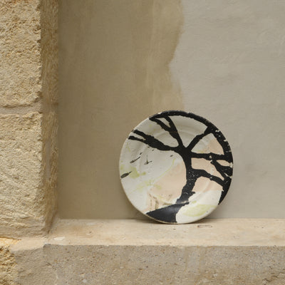 Petit plat en grès émaillé