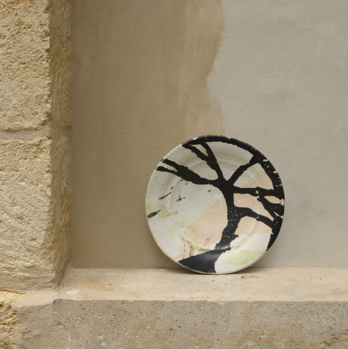 Petit plat en grès émaillé