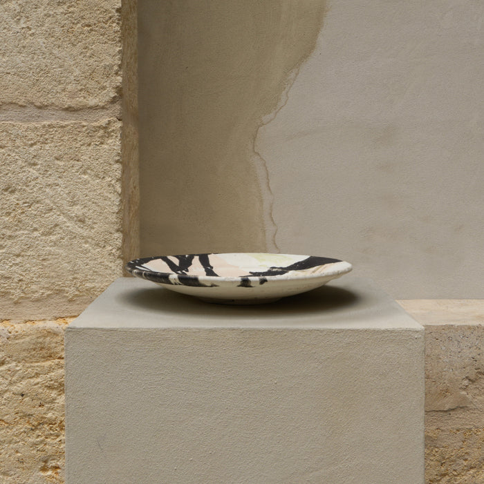 Petit plat en grès émaillé