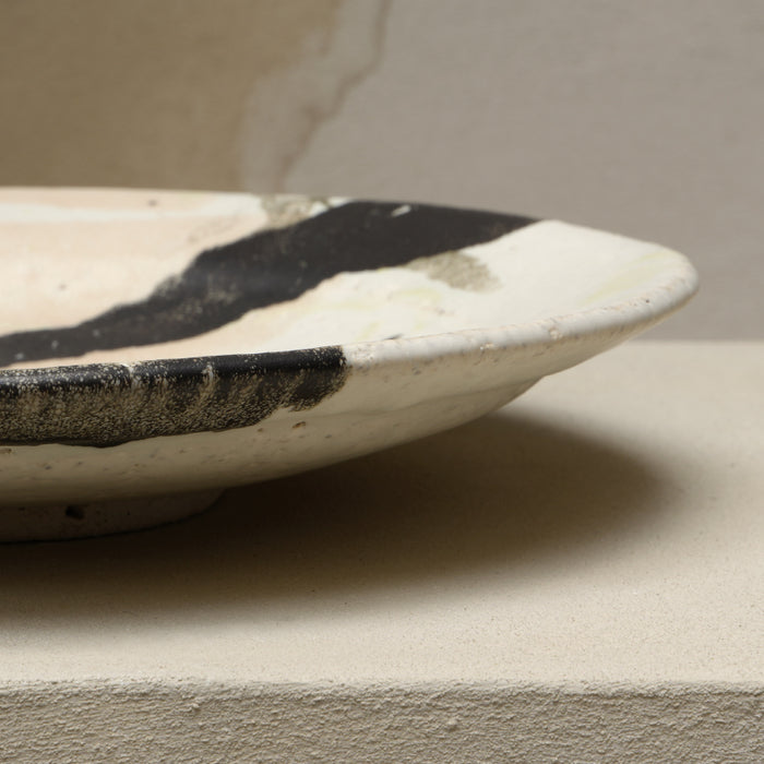 Plat en grès émaillé