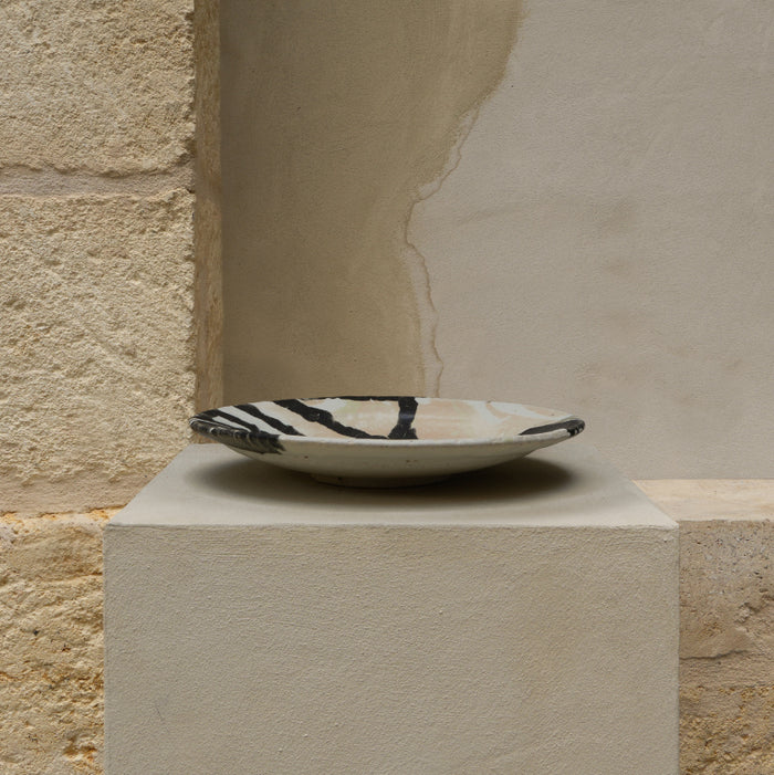 Plat en grès émaillé