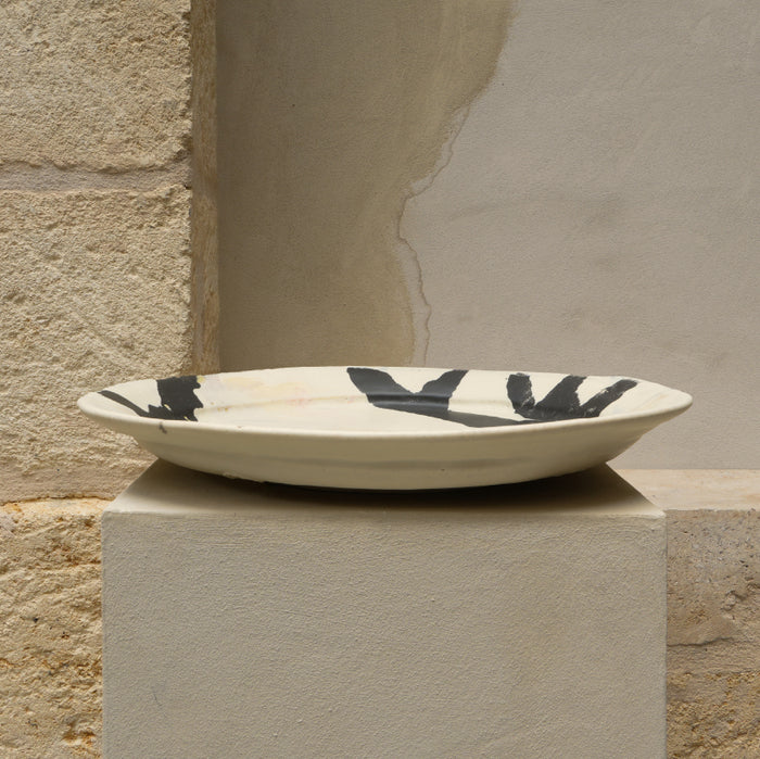 Grand plat en grès émaillé