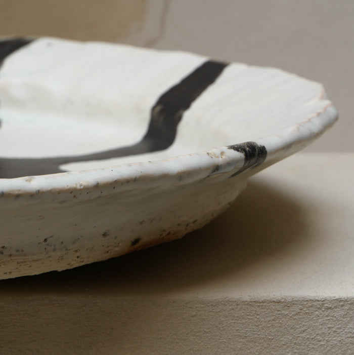 Grand plat en grès émaillé