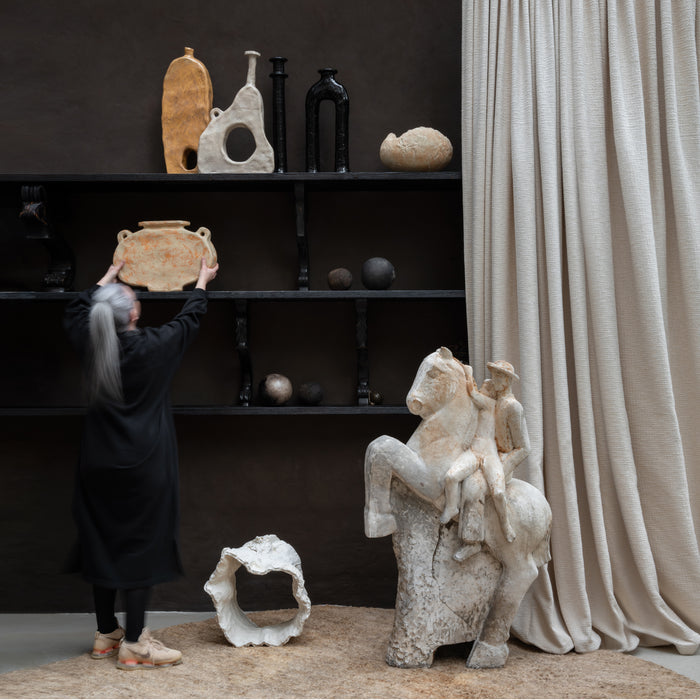 Vase plat en céramique